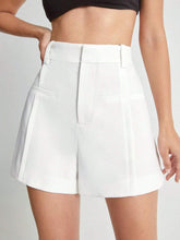Privé Women's Summer Daily Commute Simple & Elegant Office Style Solid Color High-Waisted Shorts